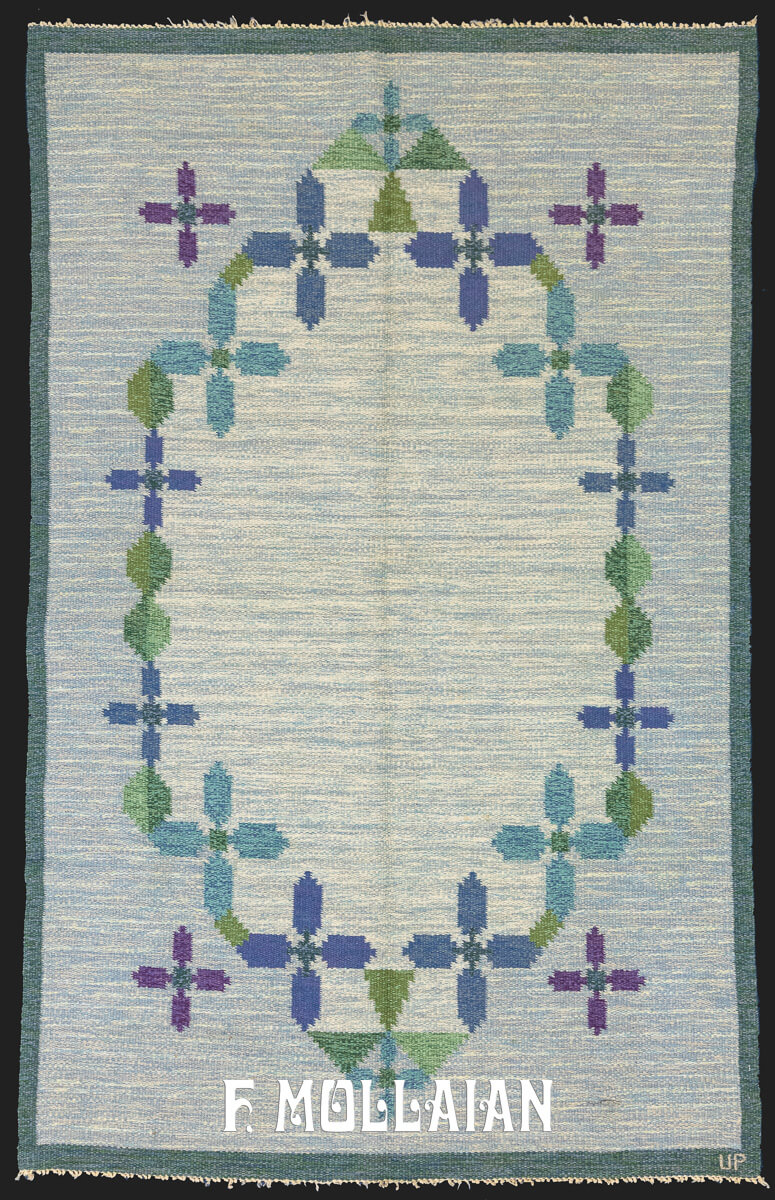 Tappeto Svedese Rollakan Colore Blu n°:172644